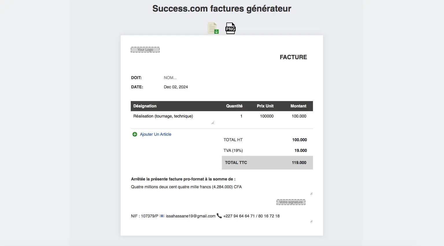 Invoice Generator